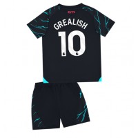 Dječji Nogometni Dres Manchester City Jack Grealish #10 Rezervni 2023-24 Kratak Rukav (+ Kratke hlače)